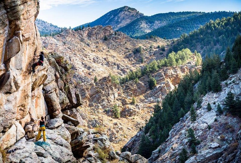Keith North climbing.<br>
<br>
Jen Crook photo.