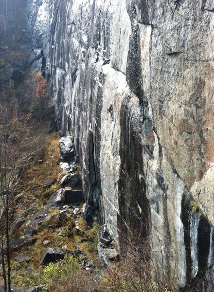 It's been raining for a week but this climb is still dry. An amazing solace from the bad weather.