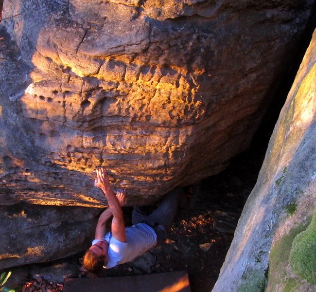 Brad on "Sky Light" at Flag Rock