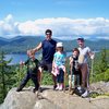 THE CHALNICK FAMILY ON BALDFACE MNT. OVERLOOKING INDIAN LAKE IN THE DACKS SUMMER 2008. IN ORDER TO CLIMB BALDFACE MNT. YOU FIRST HAVE TO KAYAK ACROSS THE LAKE AND LAND IN BEAUTFUL NORMANS COVE WHERE THE TRAIL HEAD STARTS.