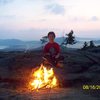 Zachary camping out on summit of Rocky Mountain, Old Forge NY