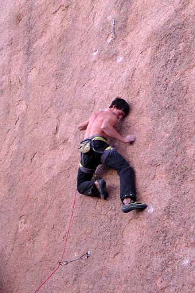 Joseph Williams climbing Barracuda