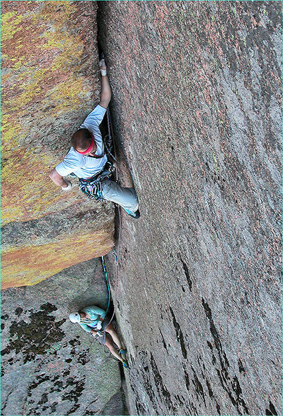 Chalk up, man, you've got a long way to go! (Jeb Steward on the climb)