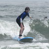 Zachary surfing at the Jersey Shore