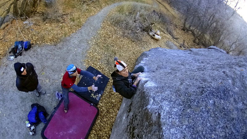 working the tricky arete