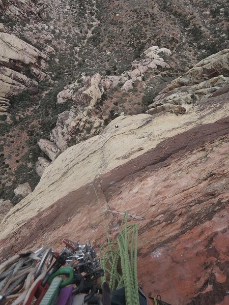 Enjoying the exposure from the top of pitch 7.