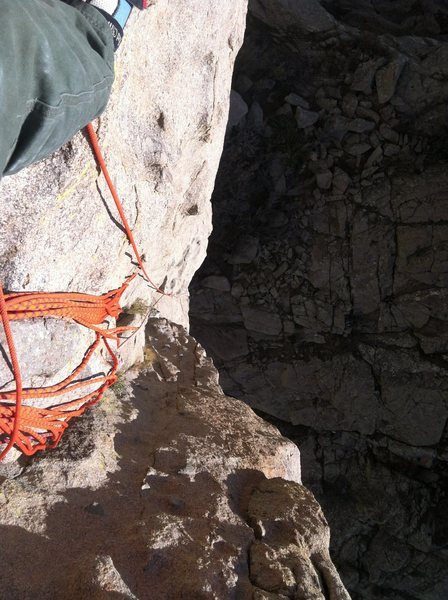 Belaying Matt on the FA