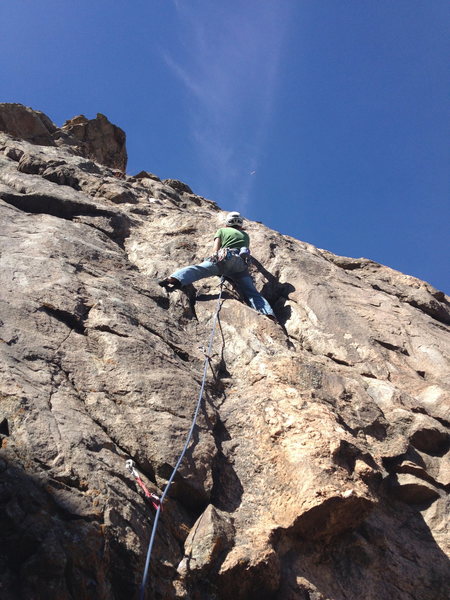 Starting the crux.