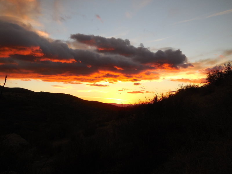 The end of another fine day, from the base of "Endymion."