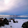 Black Point turned white during a Mono Lake winter
