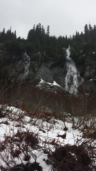 Torrential waterfalls at Alpenal