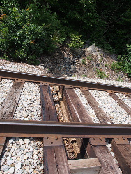 The 8" drainage ditch through the tracks. This is about 30-40 ties south of the path to #1 Buttress.