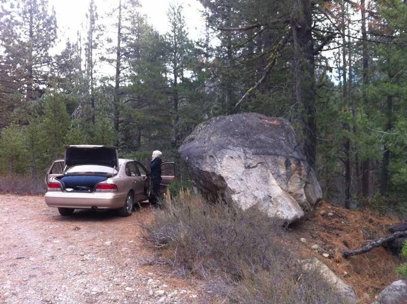 Climbing in Coldstream Canyon River Boulder II, Lake Tahoe