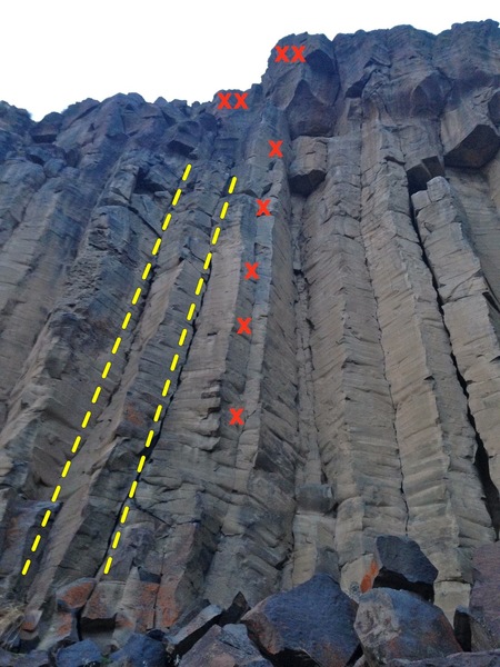 The route on the left. Flying Circus in the middle. The sport route, Pictures of Lily, on the right.