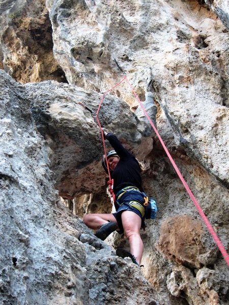 Gettin' ready for the traverse left on Ranger Travel