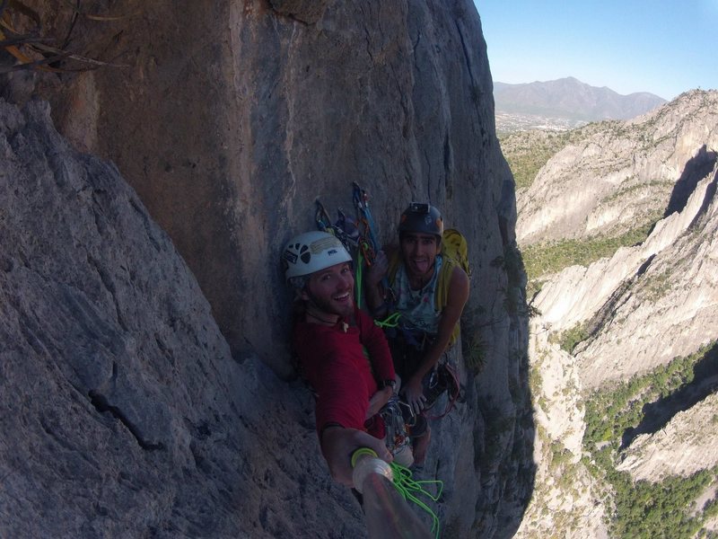 At the 5 pitch belay station of BCB. Awesome view!