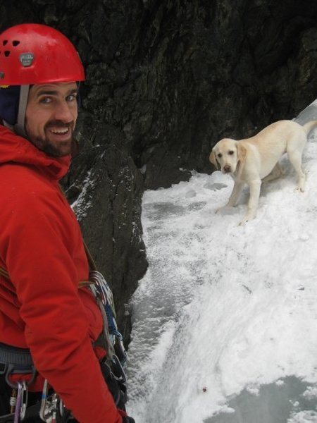 Frida puppy looking for a spot after realizing that the downclimb is always more difficult.