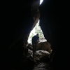 Leaving the interior cavern of Cerro Quemado.