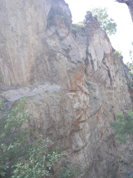 Looking towards the Mundo Perdido section. Undeveloped except for a couple bolts.