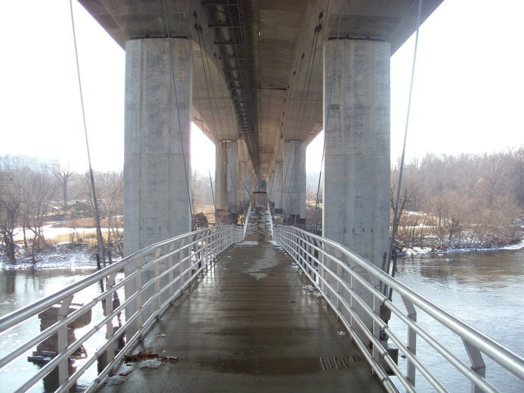 Crossing the suspension bridge to Belle Isle.<br>
<br>
<em>Originally posted by: RyanBram</em>