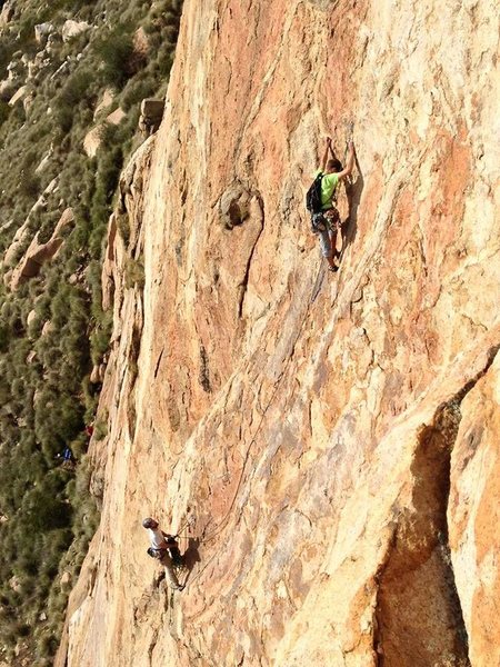 P2 coming off belay station again
