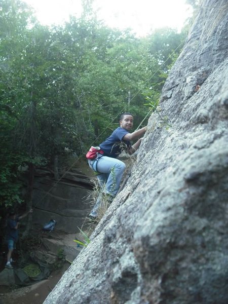 Isaiah working his hardest to make it to the top!