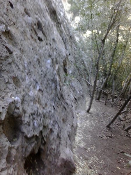 The wall as seen from the approach.