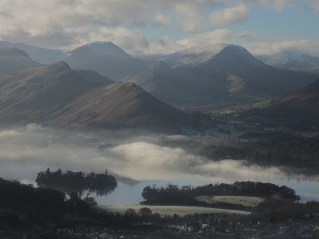 Borrowdale and Newlands valleys .. Misty day December 28th 2014