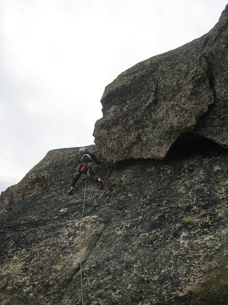 nearing the summit ridge on the optional P4