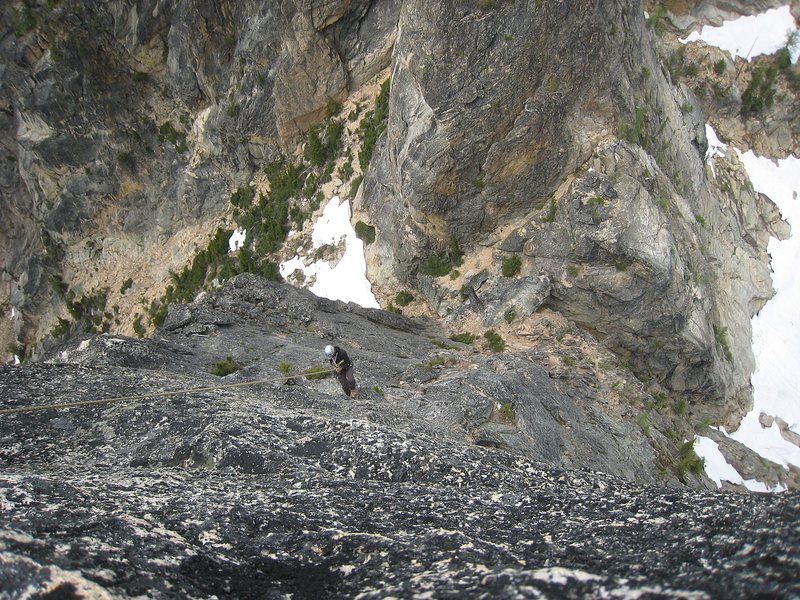 rapping down the North Face
