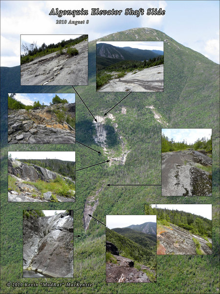 Algonquin Peak's Elevator Shaft Slide. The base of this is Caribou Falls (NE3) during the winter.