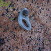 Here is the ancient, crappy, rusted, bolt at the belay. 