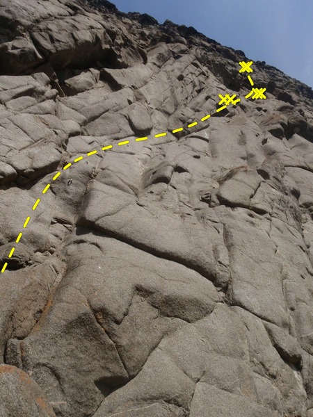 Catch a Fire is the classic three pitch climb on the right side of Wiener Lake