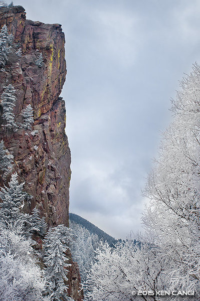 Bastille Wall after ice storm. <br>
<br>
© 2015 Ken Cangi, All Rights Reserved.