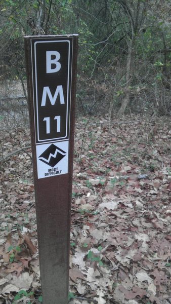 The Hobbit Hole is just to the right of marker 11 when facing the train tracks.