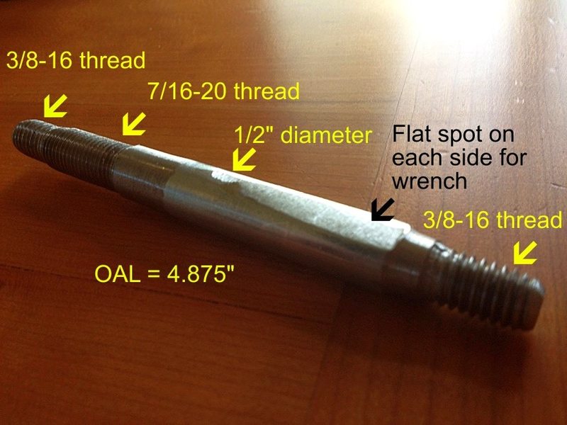 Useful adapter to make: buy a 1/2" bolt. Grind part of it down to 7/16 and the end to 3/8. Tap threads at 3/8-16 and 7/16-20. Lop off the hex head and grind/tap to 3/8-16. Grind a flat on each side so you can use a crescent wrench on it. The 1/2" middle can withstand funking without bending.