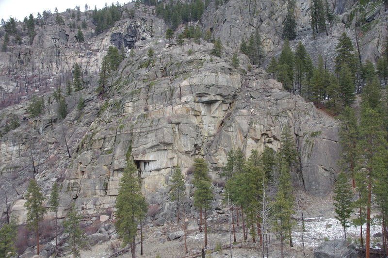 High and Away Crag - one of several crags (so-far undeveloped) on the Upper Bench
