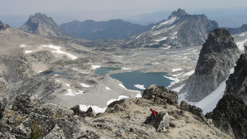 Heading down from the summit