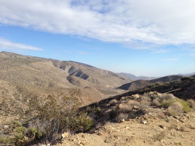 Looking down into Upper Coyote Canyon, Anza Borrego State Park