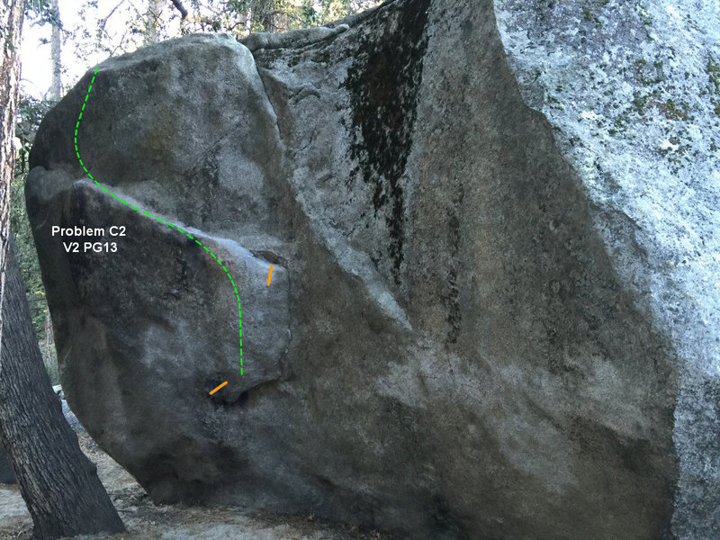 Problem C2 on AH Boulder. (V2)