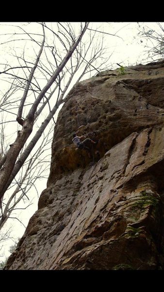 Just keep moving through the steep part. The holds are there.