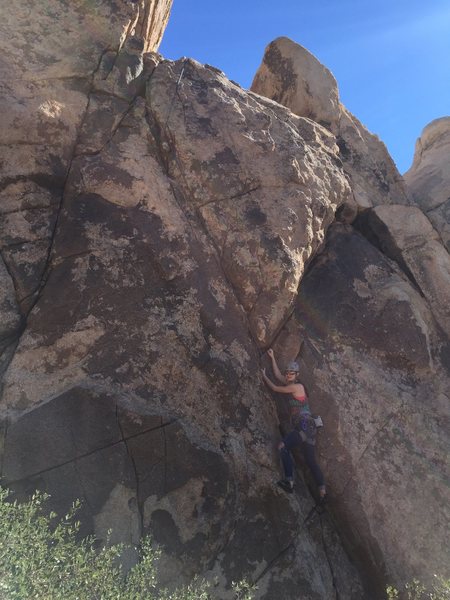 Left trending crack to the right of Unknown 5.6