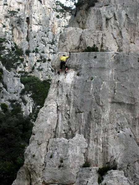 Carol enjoying a lap on La Diagonale