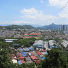 View eastward over the kampung neighborhood