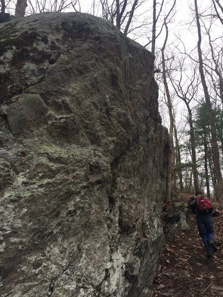 Left base of Main wall pointing in direction of right traverse