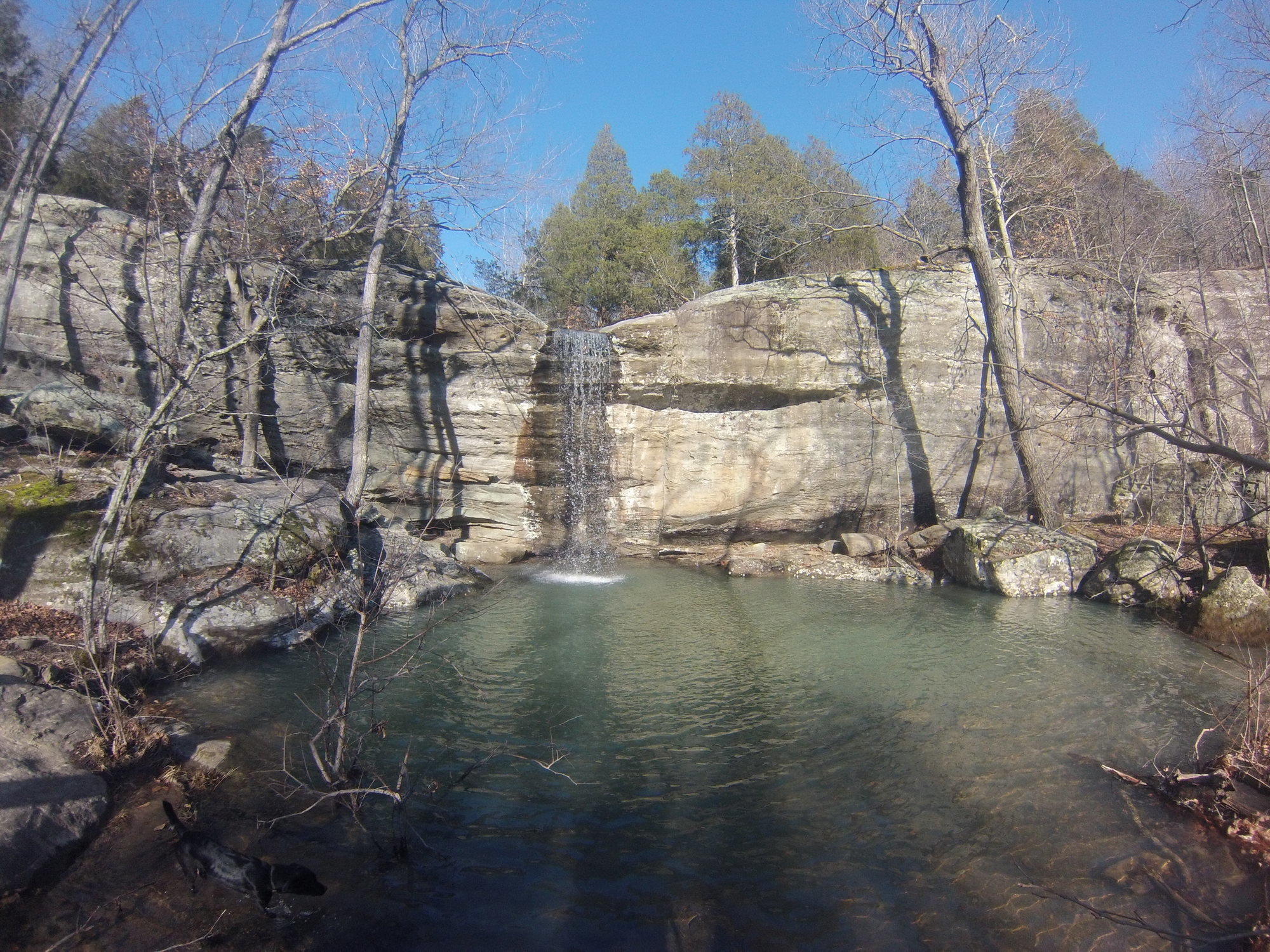 The main falls at Jackson Falls Illinois