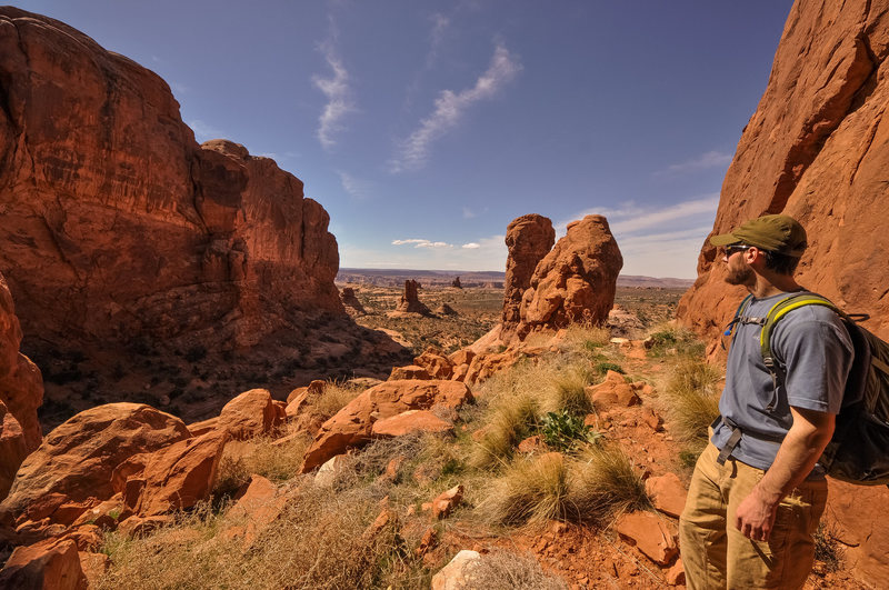 Entrance to the first canyon-y part, looking out towards Rocky/Bullwinkle