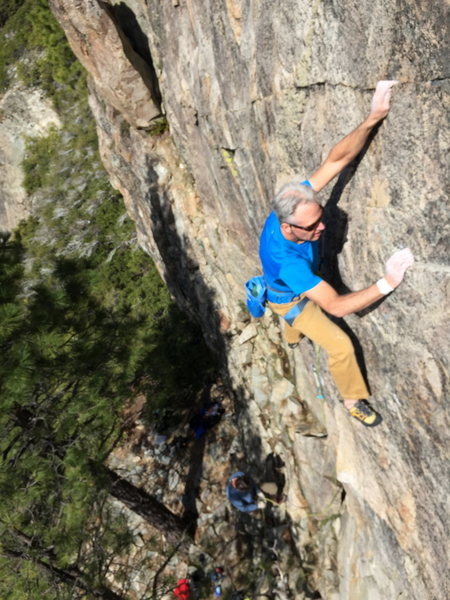 max jones on rediscovery dome, bowman valley, ca.