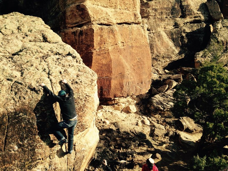 Sean nearing the top.