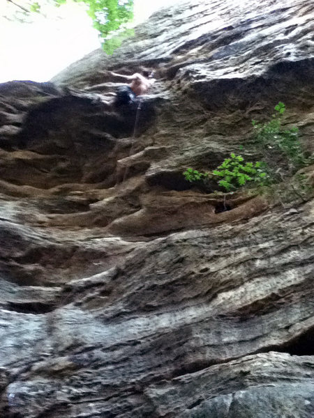 Air Ride Equipped 5.11c in Muir Valley, Red River Gorge, KY. Fun, steep ...